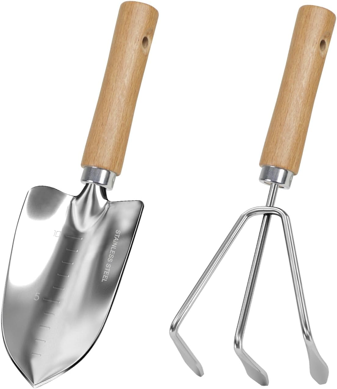 10-Piece Heavy Duty Garden Tool Set with Folding Stool and Tote Bag