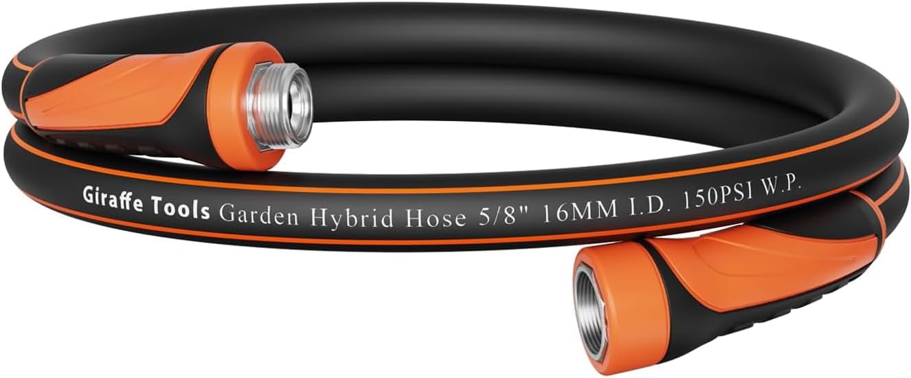 Garden Hose 5/8 Inch Flexible Lightweight Hybrid Hose with Swivel Handle