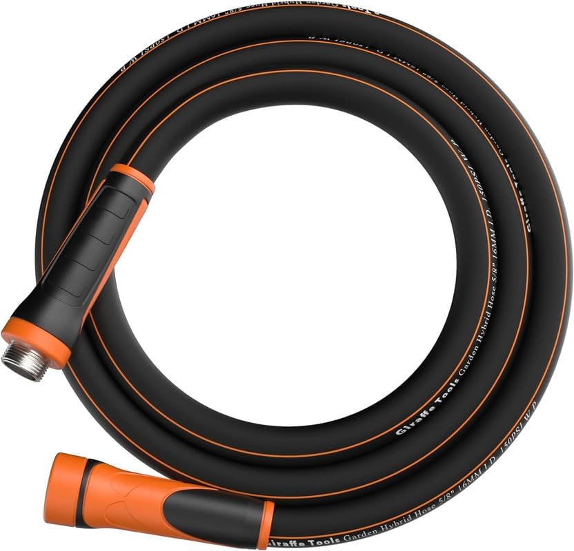 Garden Hose 5/8 Inch Flexible Lightweight Hybrid Hose with Swivel Handle