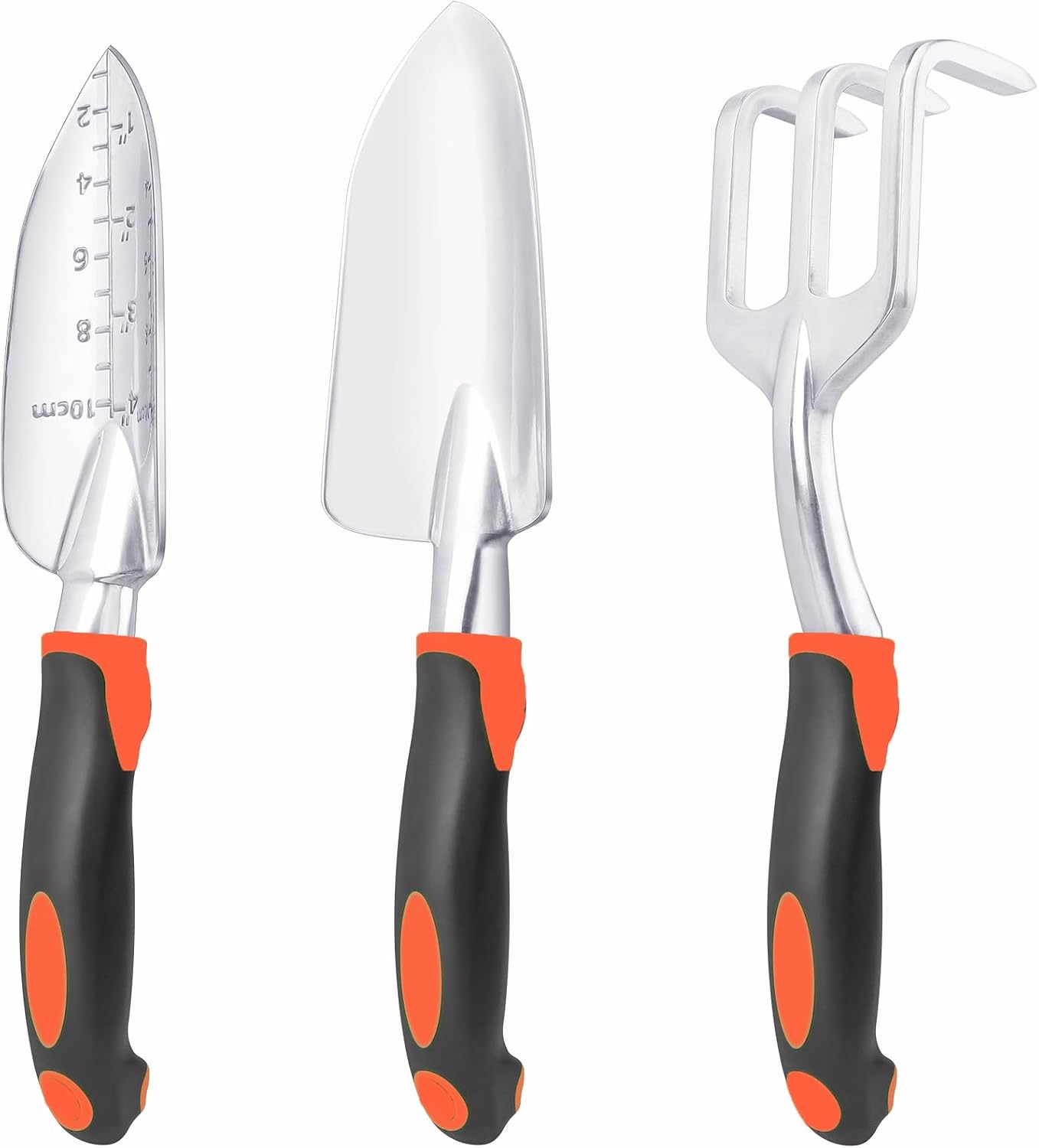 3-Pack Heavy Duty Aluminum Alloy Garden Hand Tools Set with Ergonomic Handle