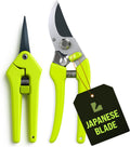 2-Pack Stainless Steel Pruning Shears and Snip Set for Gardening