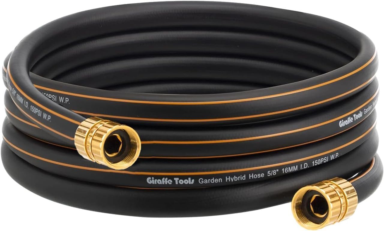 Garden Hose 5/8 Inch Custom Length No Kink Flexible Leakproof 600 PSI