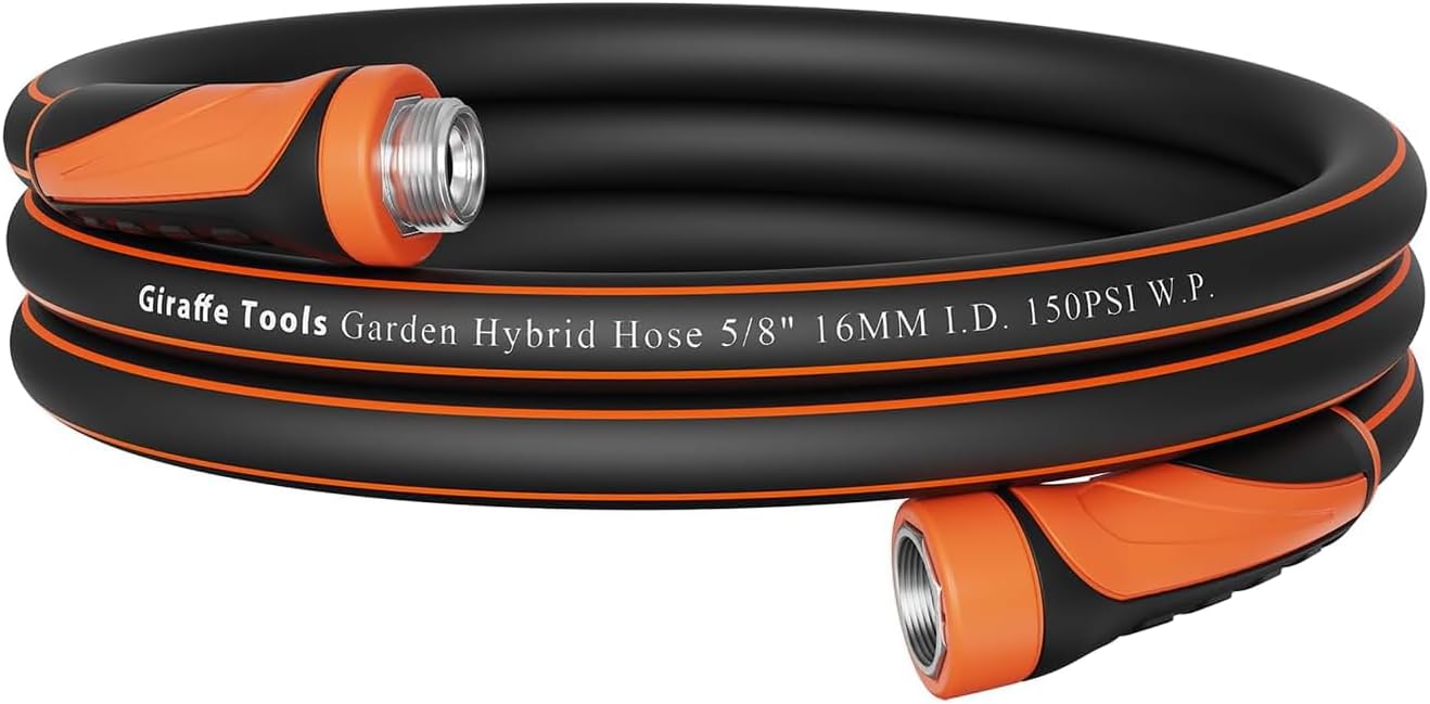 Garden Hose 5/8 Inch Flexible Lightweight Hybrid Hose with Swivel Handle