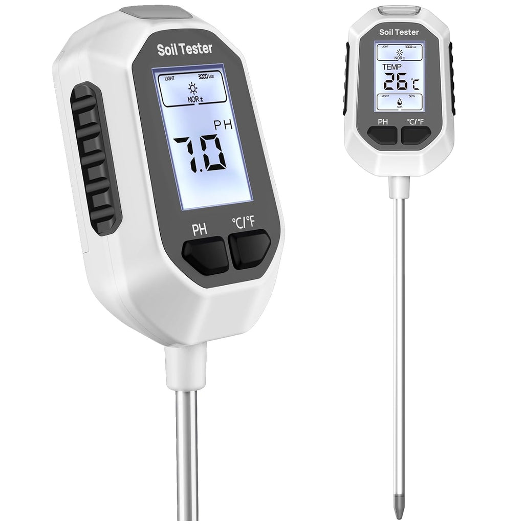4-in-1 Soil Moisture Meter Digital Plant Tester with Backlight LCD Display