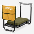 Banc/agenouilloir de jardin pliable avec coussin en EVA et pochettes à outils