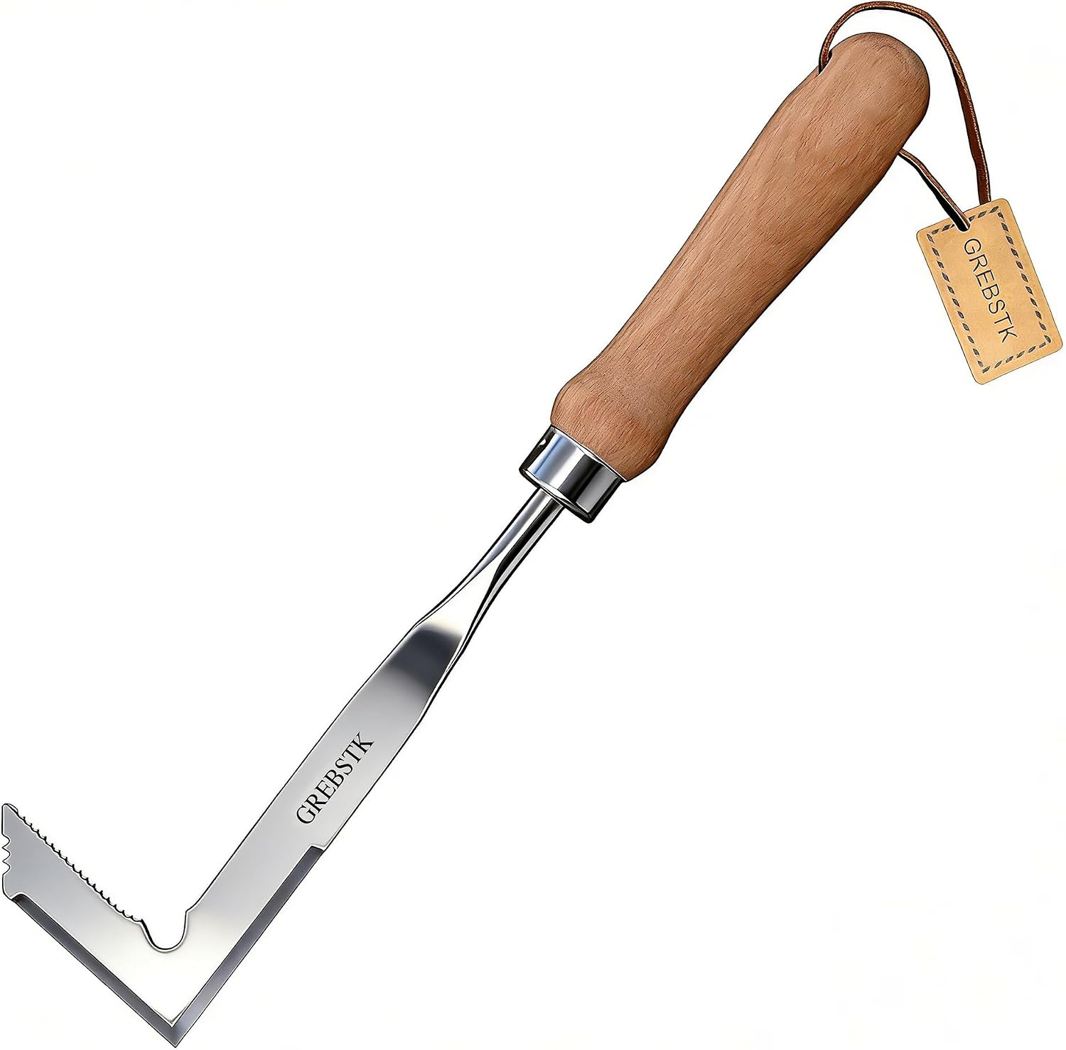 Crack Weeder Crevice Weeding Tool Stainless Steel L-Shaped Blade Non-Slip Handle