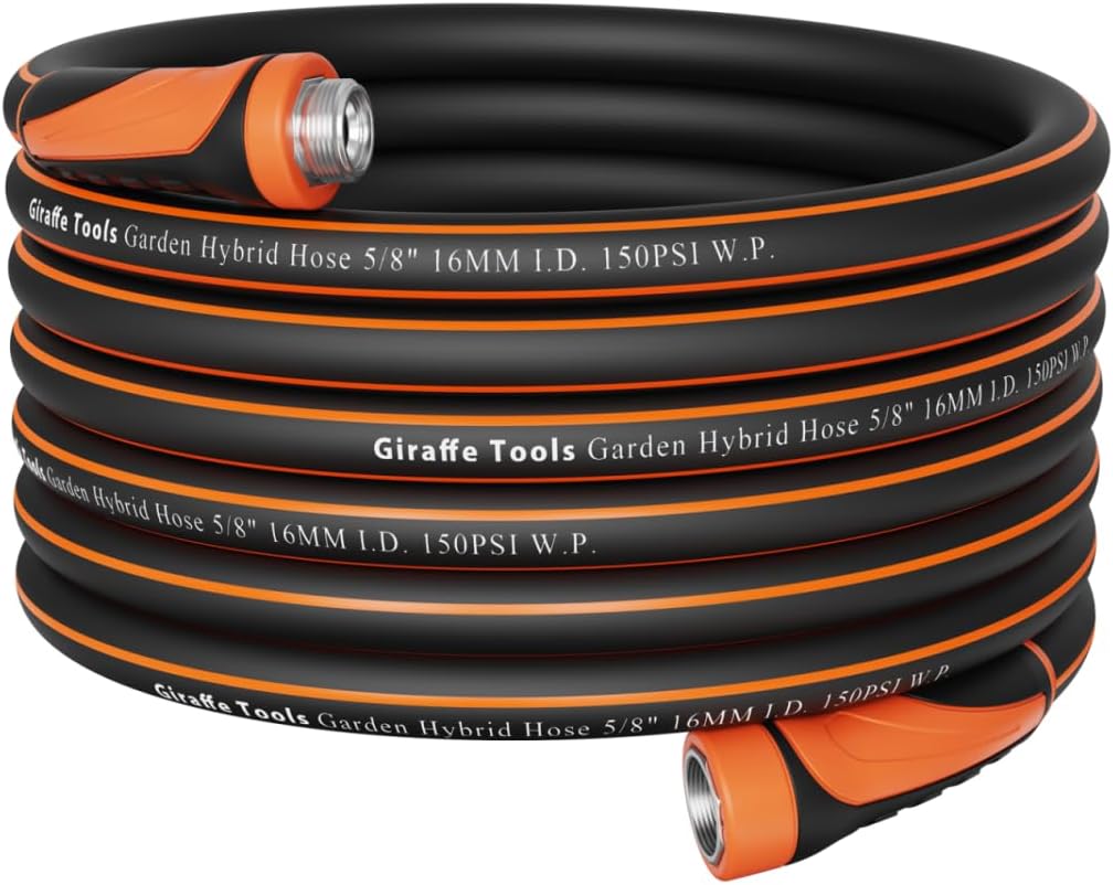 Garden Hose 5/8 Inch Flexible Lightweight Hybrid Hose with Swivel Handle