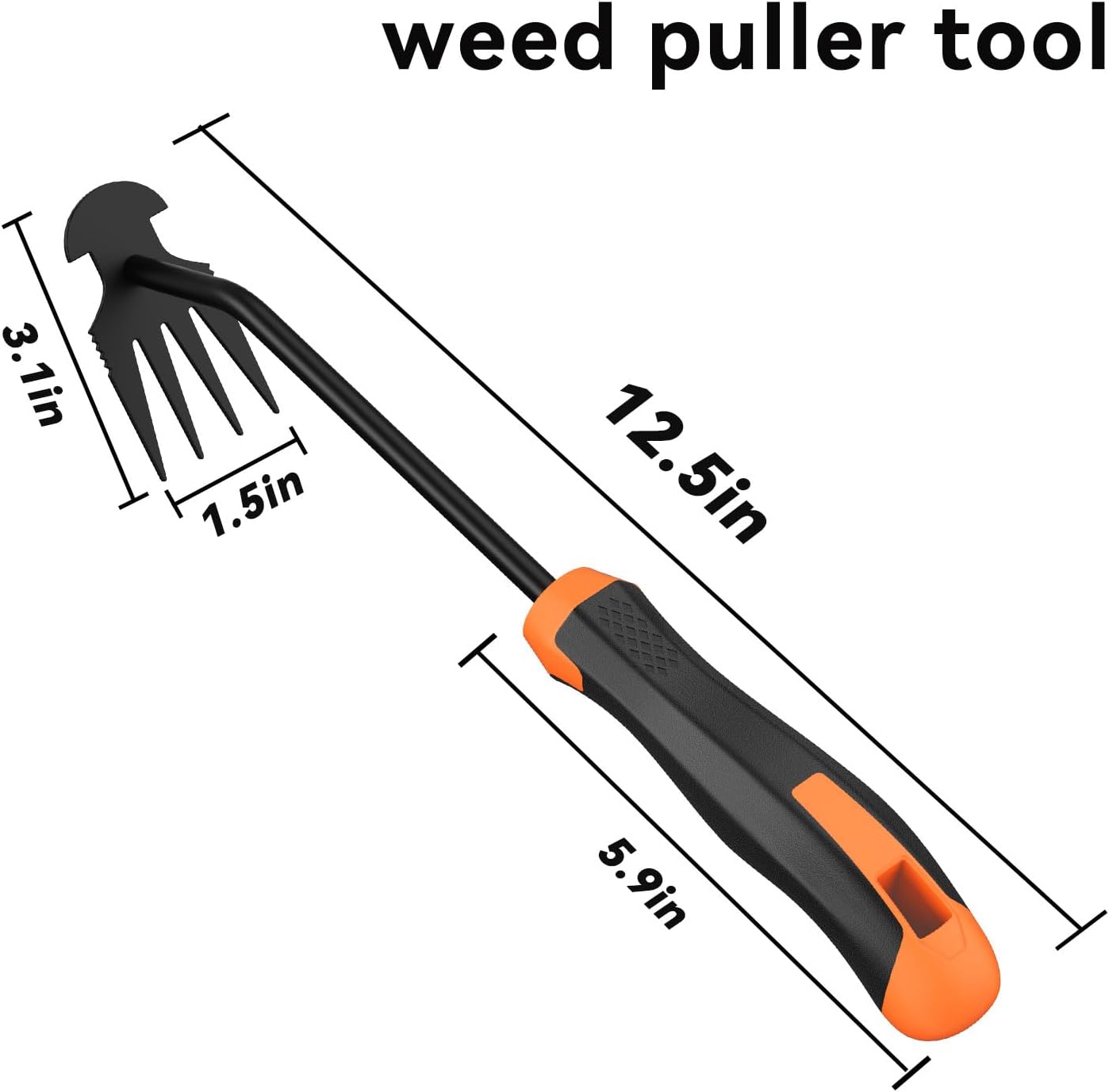 Stainless Steel Hand Weeder Tool for Garden Weed Removal Planting
