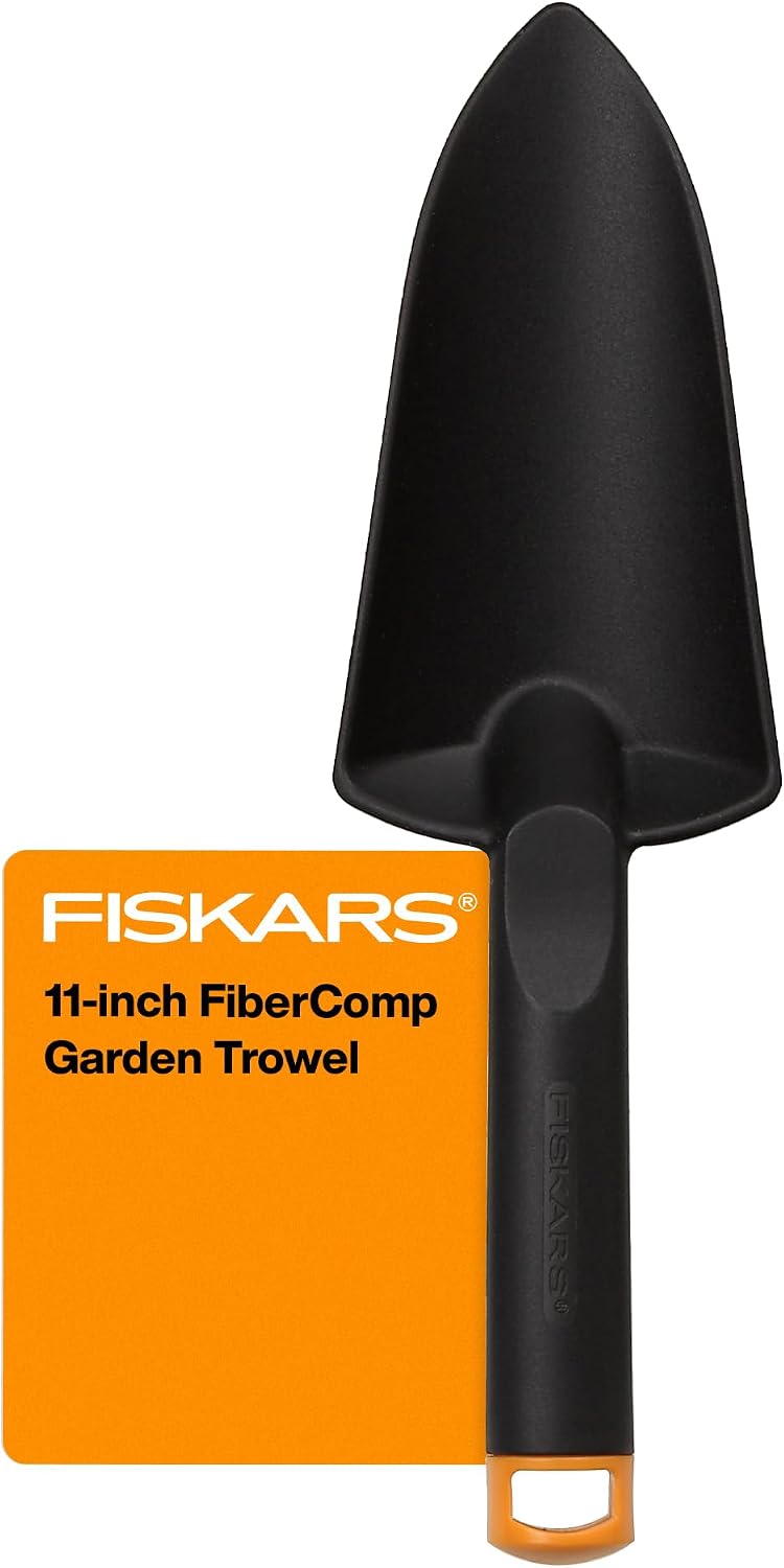 11-Inch Ergonomic Hand Trowel with Cast-Aluminum Head for Garden Digging