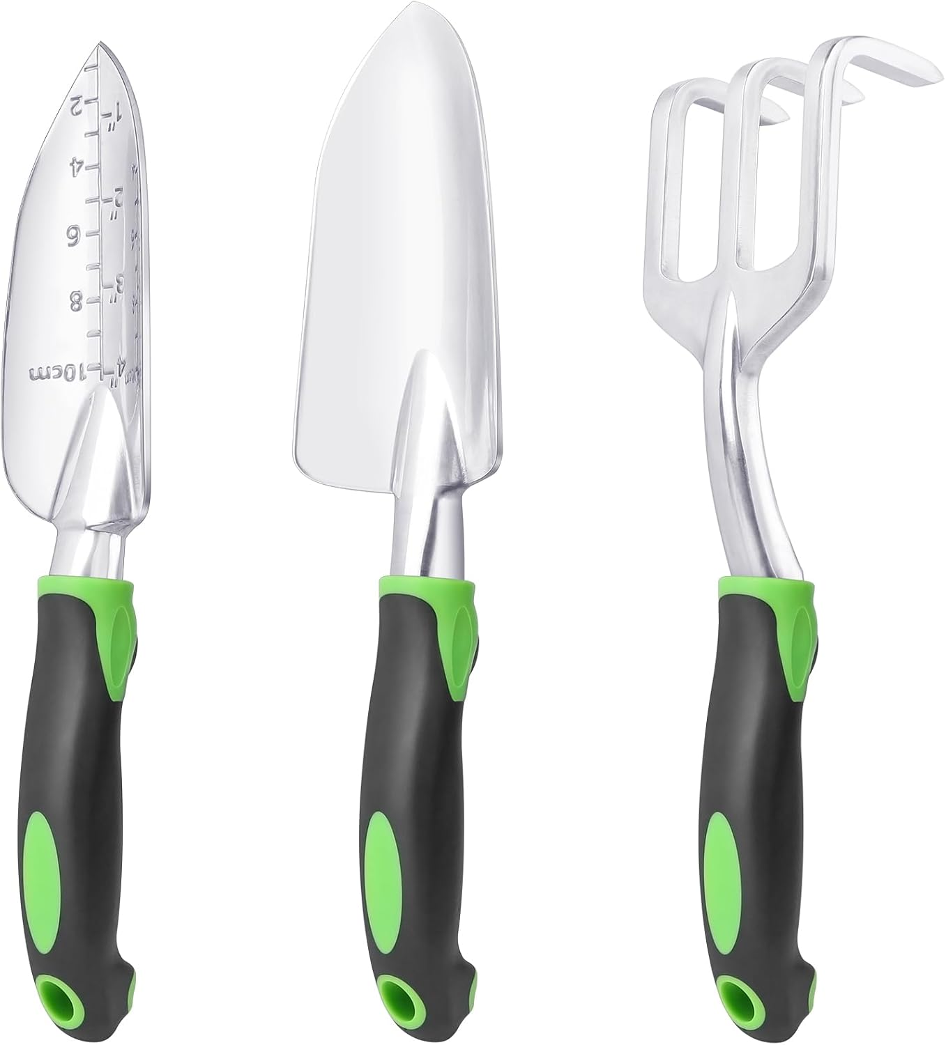 3-Pack Heavy Duty Aluminum Alloy Garden Hand Tools Set with Ergonomic Handle