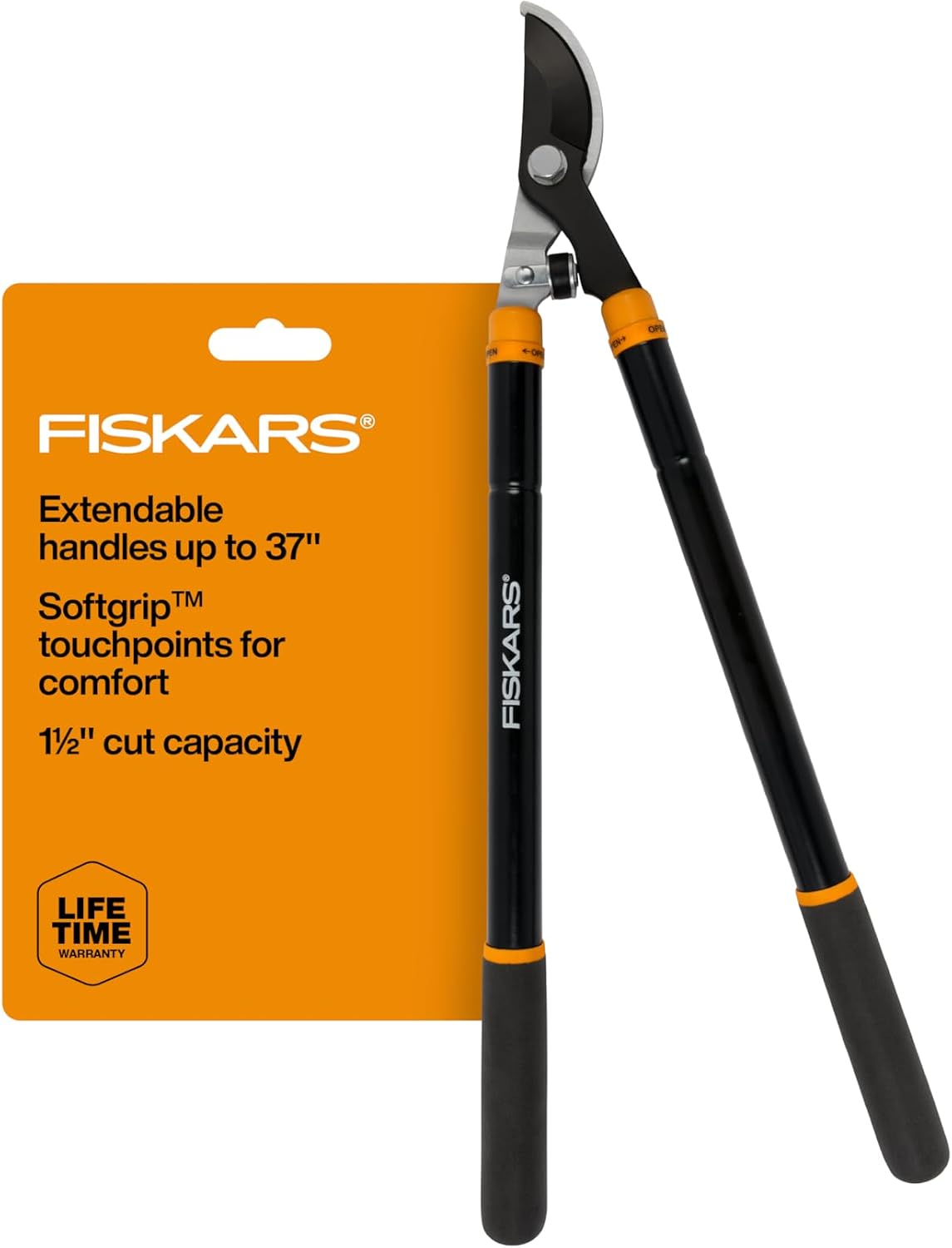 28" Garden Bypass Loppers, Tree Trimmer with 1.5" Cut Capacity