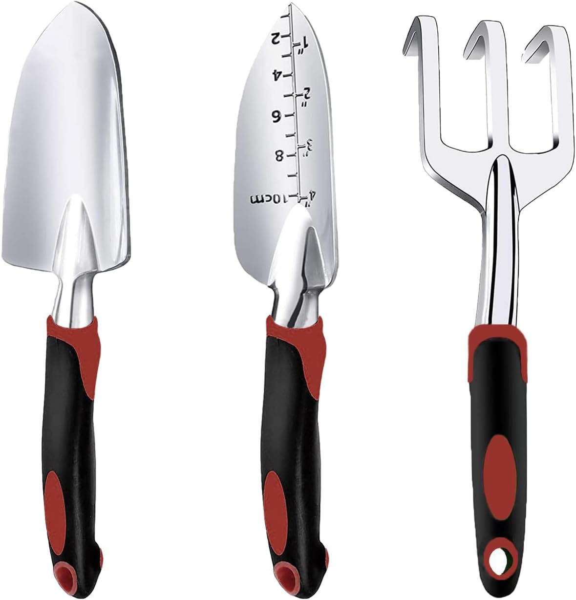 3-Piece Garden Hand Tool Set with Ergonomic Non-Slip Handles for Planting