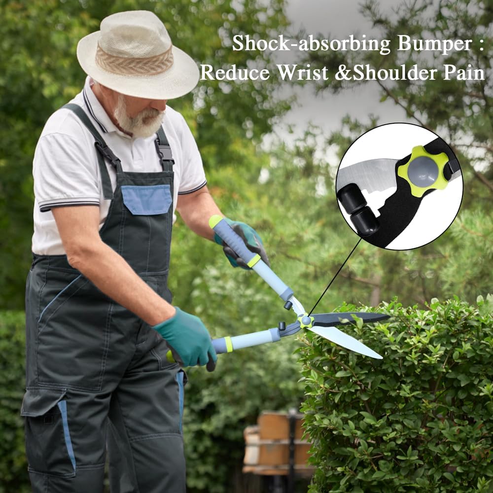 3PCS Garden Pruning Shears Lopper Set with Hedge Clippers and Bypass Pruner