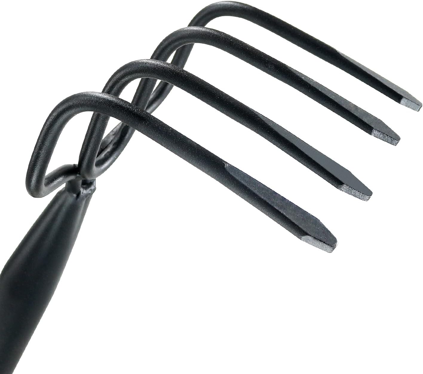 4 Tine Garden Cultivator Rake with Long Handle for Digging Loosening Weeding