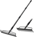 Heavy Duty Metal Garden Bow Rake with 17 Tines and Long Handle