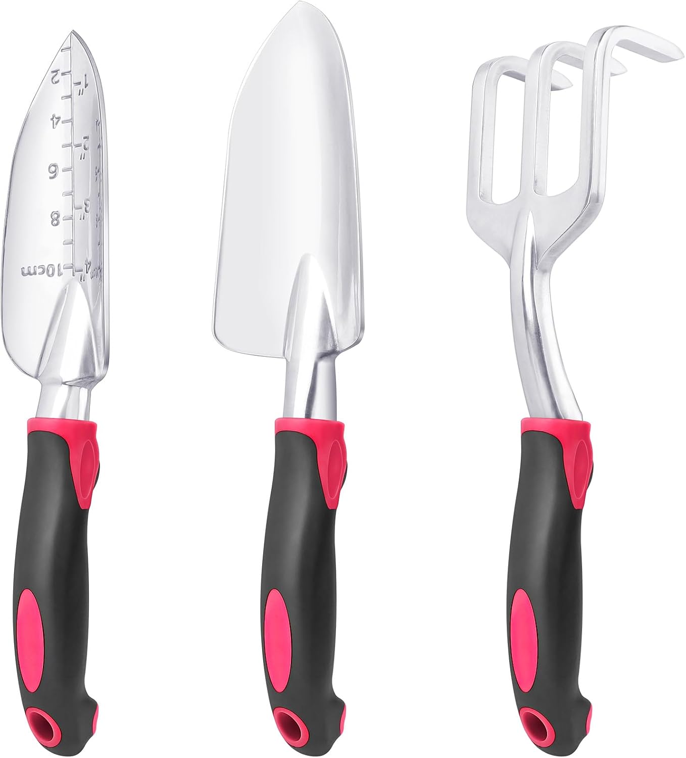 3-Pack Heavy Duty Aluminum Alloy Garden Hand Tools Set with Ergonomic Handle