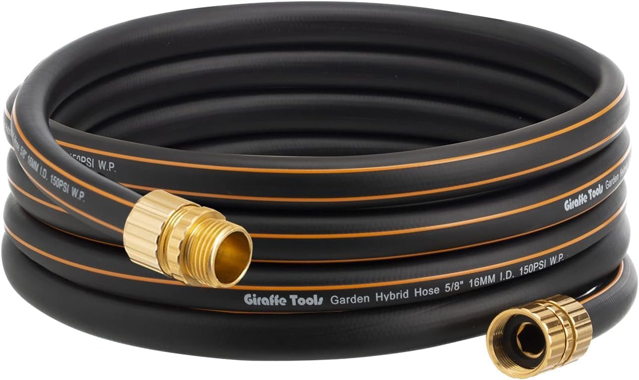 Garden Hose 5/8 Inch Custom Length No Kink Flexible Leakproof 600 PSI