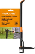 Stand-Up Weed Puller Tool with 4 Serrated Stainless Steel Claws Easy-Eject Long Ergonomic Handle