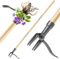 Stand-Up Weed Puller Tool with Long Handle 4-Claw Steel Head