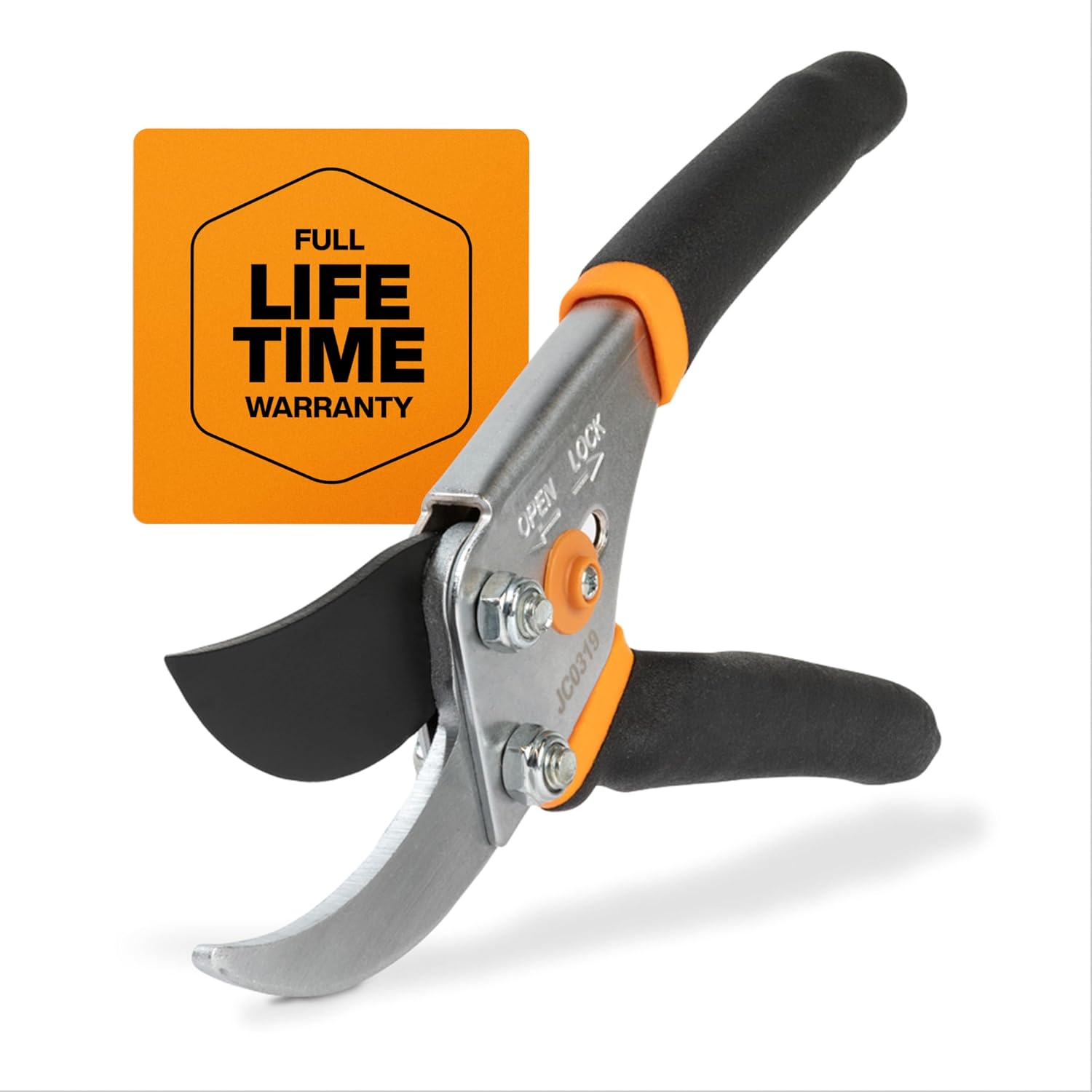 Bypass Pruning Shears 5/8 Inch Cut Capacity Garden Clippers All Steel