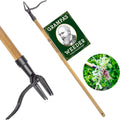 Stand Up Weed Puller Tool with 4-Claw Steel Head and Long Handle