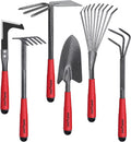 6-Piece Garden Tool Set Heavy Duty High Carbon Steel Hand Tools