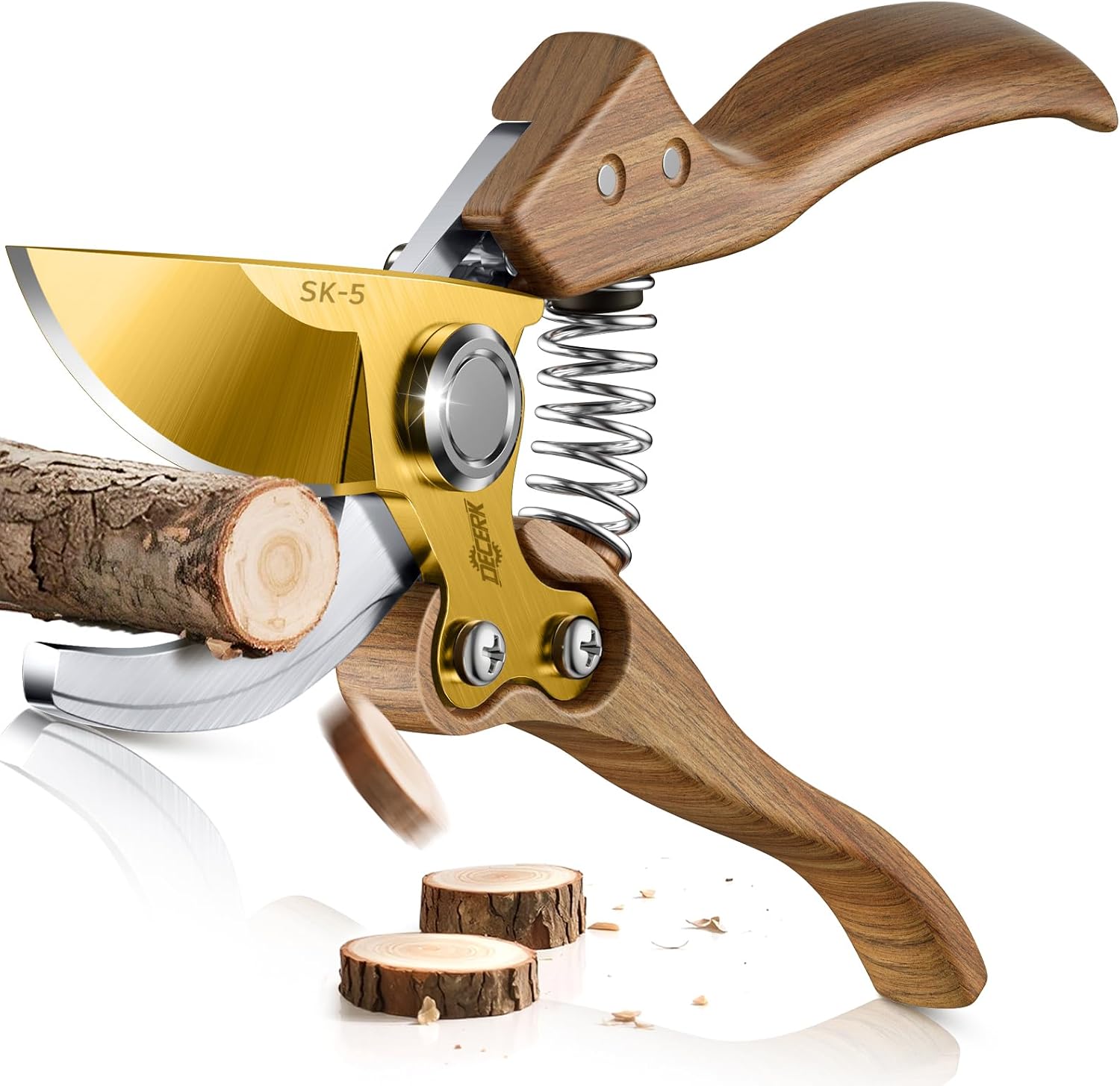 Professional Pruning Shears with Japanese Steel Titanium Blade for Garden Cutting