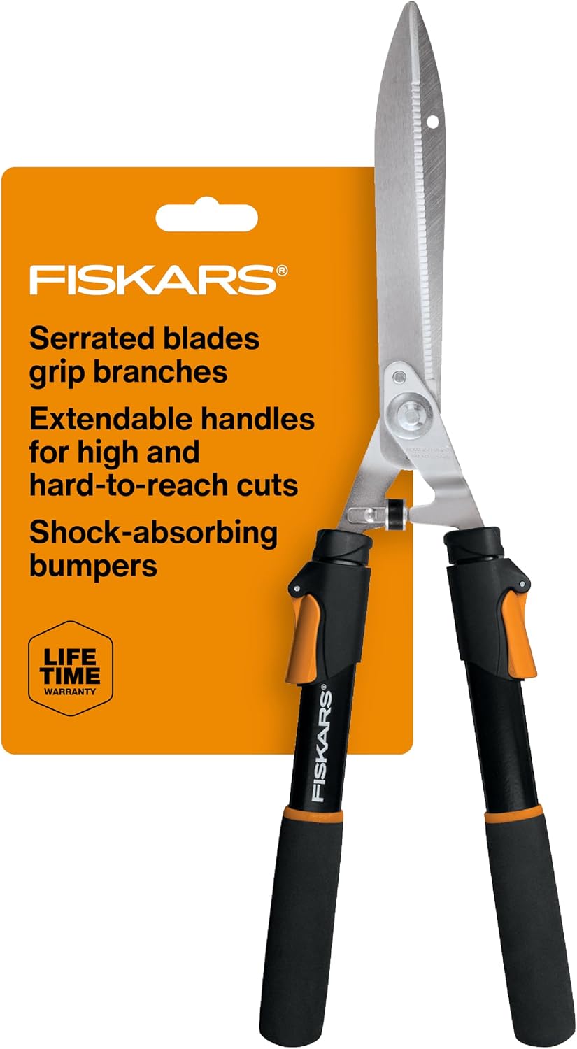 Extendable Garden Hedge Shears with 10-Inch Blades Multi-Style