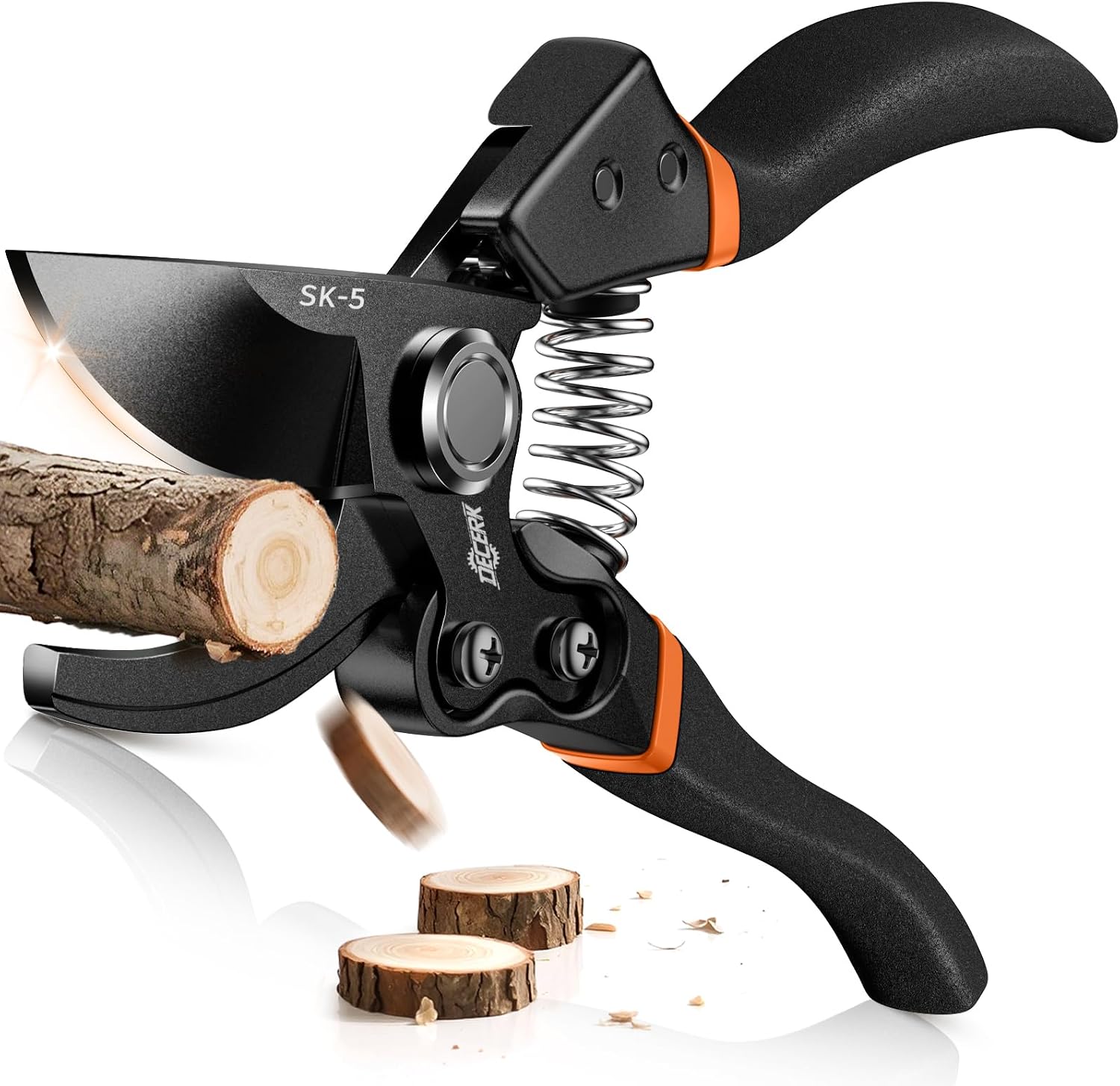 Professional Pruning Shears with Japanese Steel Titanium Blade for Garden Cutting