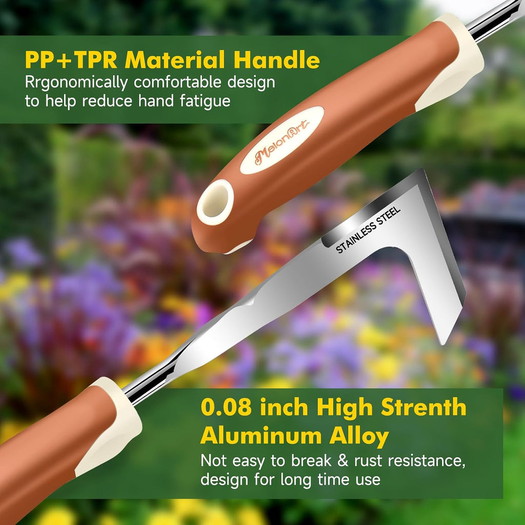10-Piece Heavy Duty Aluminum Garden Tool Set with Tote Bag and Gloves