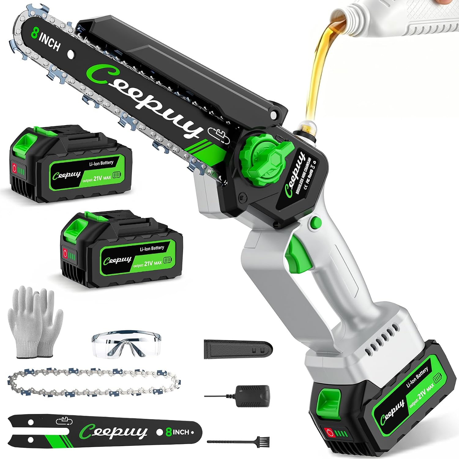 Mini Chainsaw Cordless 6 Inch Portable Electric Handheld Saw for Trees Branches