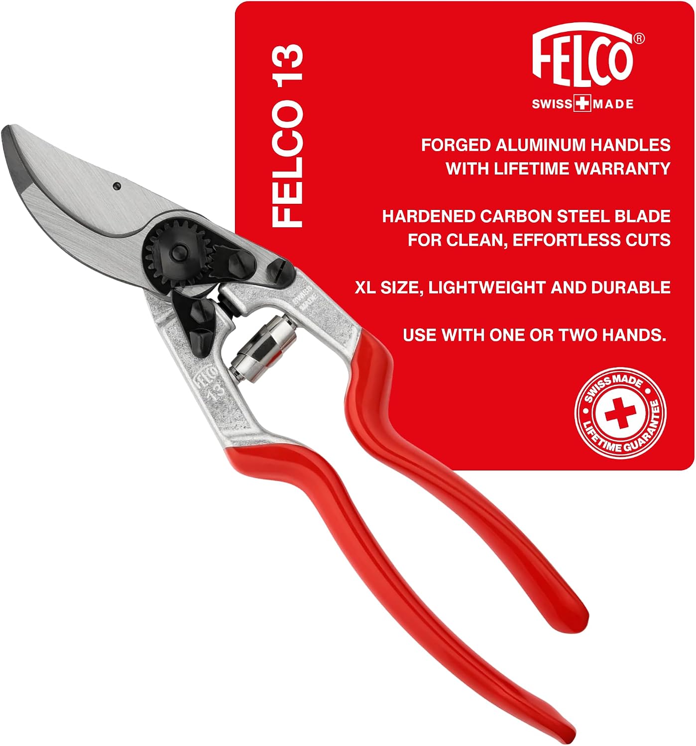 Pruning Shears Swiss-Made Bypass Garden Clippers with Replaceable Parts
