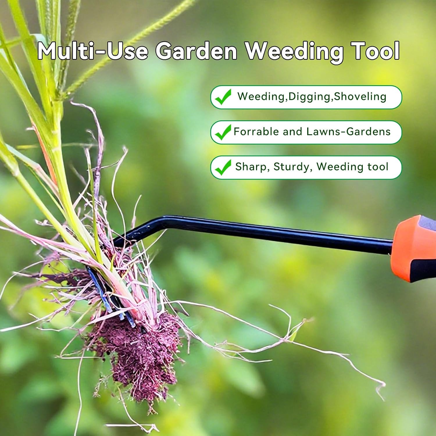 Stainless Steel Hand Weeder Tool for Garden Weed Removal Planting