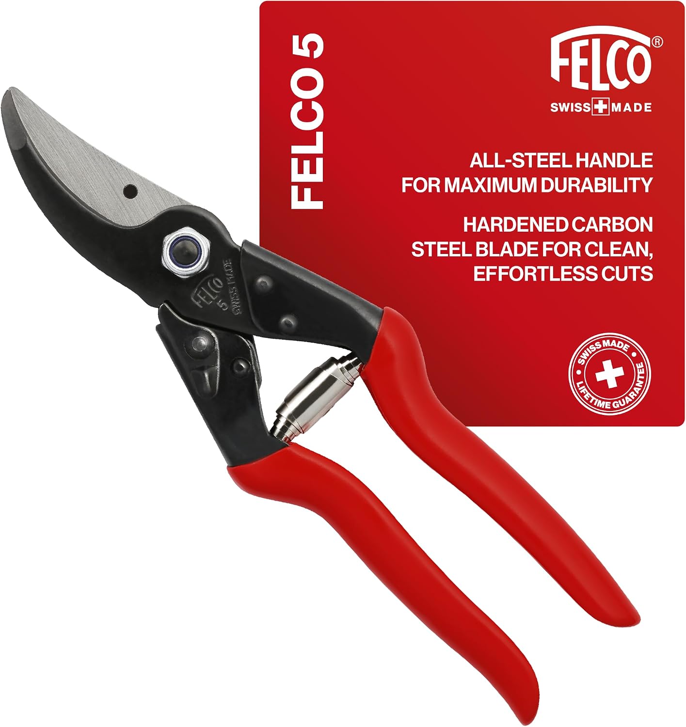 Pruning Shears Swiss-Made Bypass Garden Clippers with Replaceable Parts