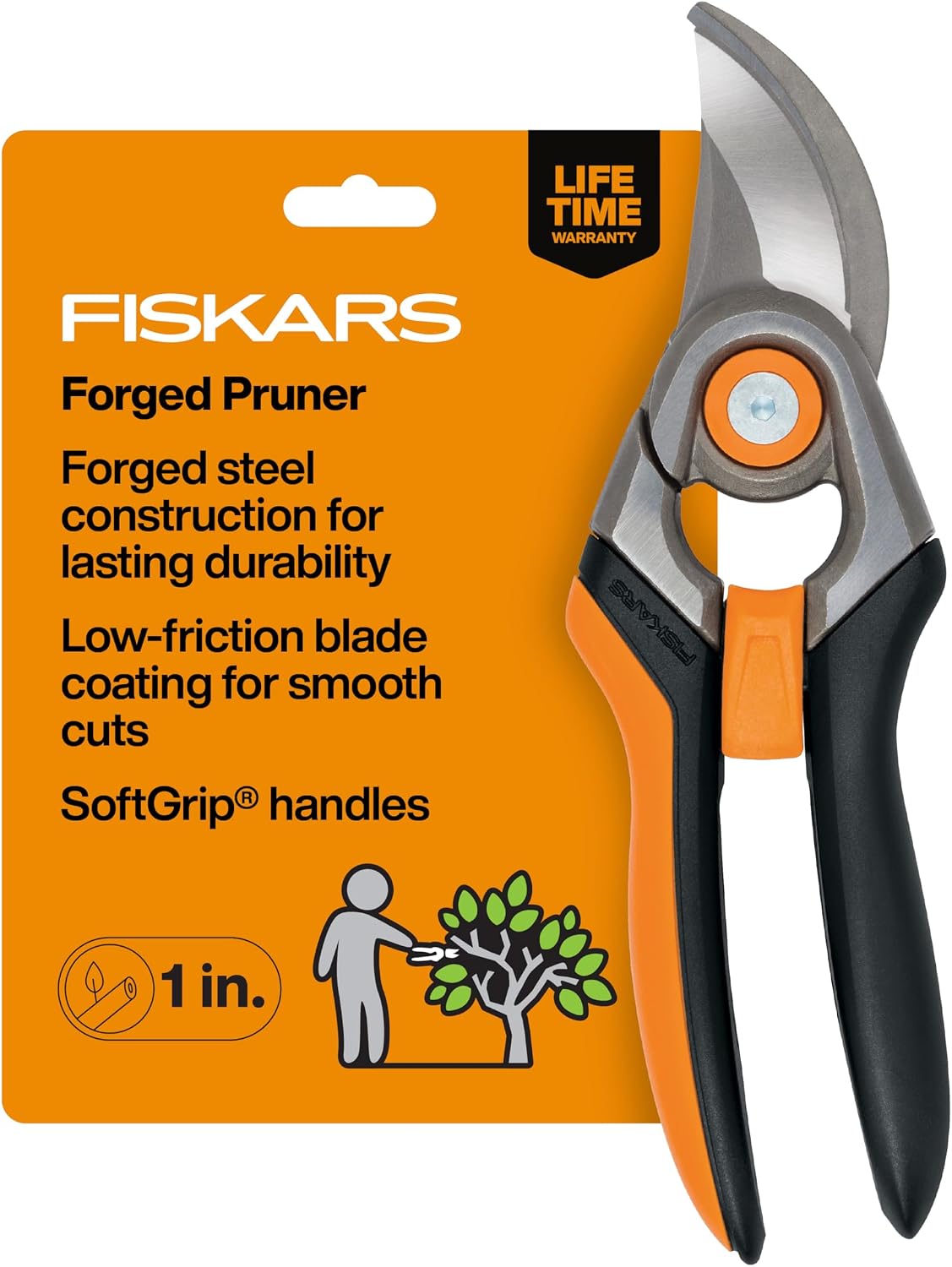 Bypass Pruning Shears 5/8 Inch Cut Capacity Garden Clippers All Steel