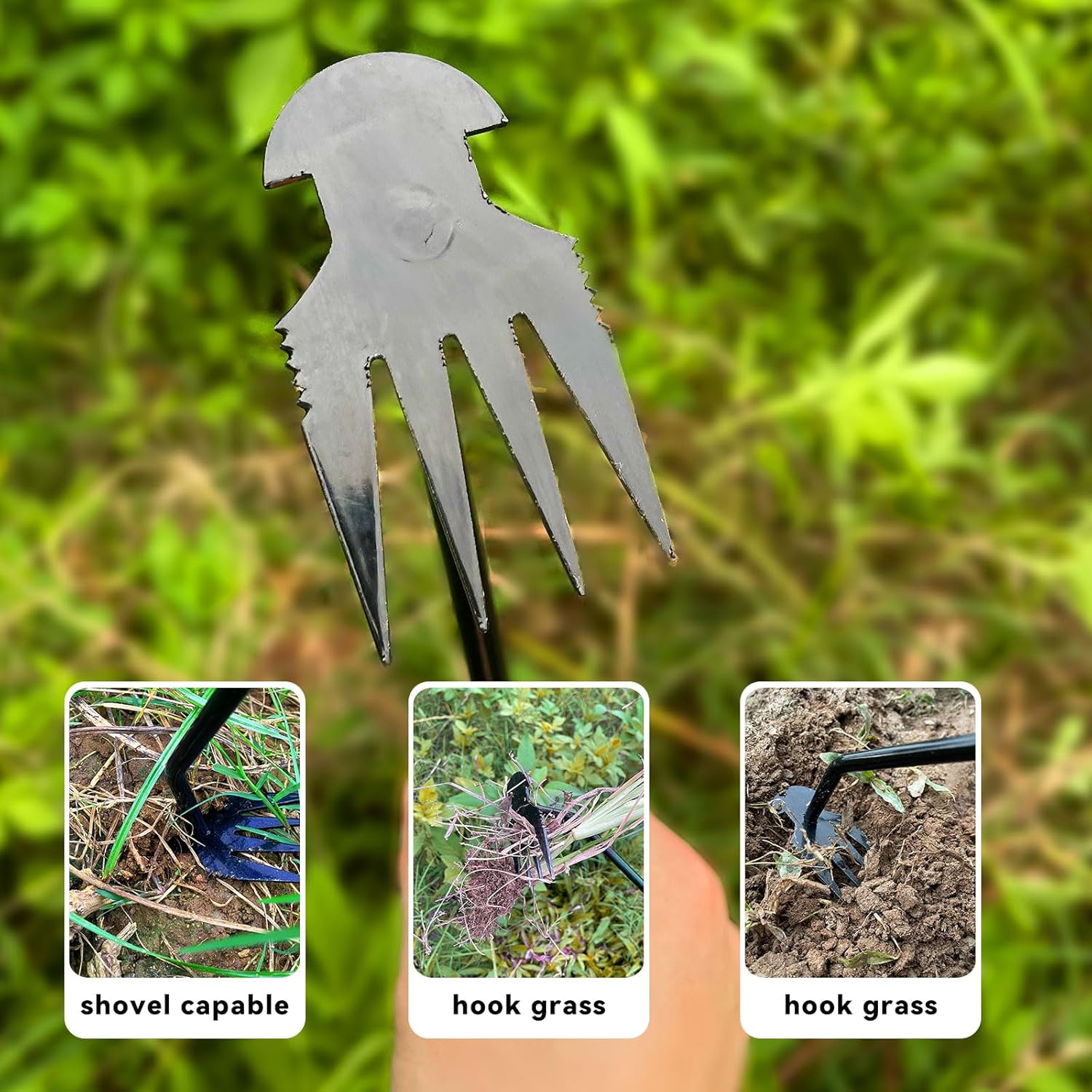 Stainless Steel Hand Weeder Tool for Garden Weed Removal Planting