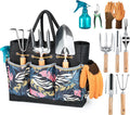 Ensemble d'outils de jardinage robustes en acier inoxydable avec sac de transport