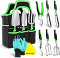 8-Piece Heavy Duty Stainless Steel Garden Hand Tools Set with Tote Bag
