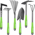 6-Piece Garden Tool Set Heavy Duty Hand Tools with Soft Rubber Handle