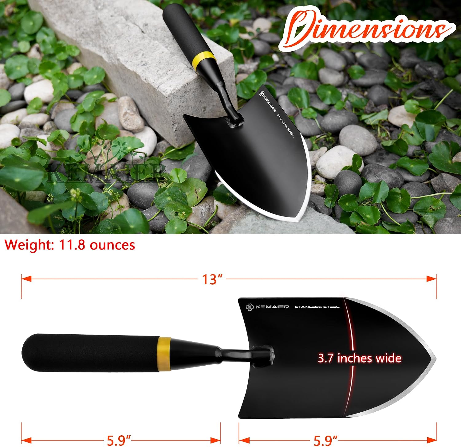 5-Piece Heavy-Duty Stainless Steel Garden Tool Set