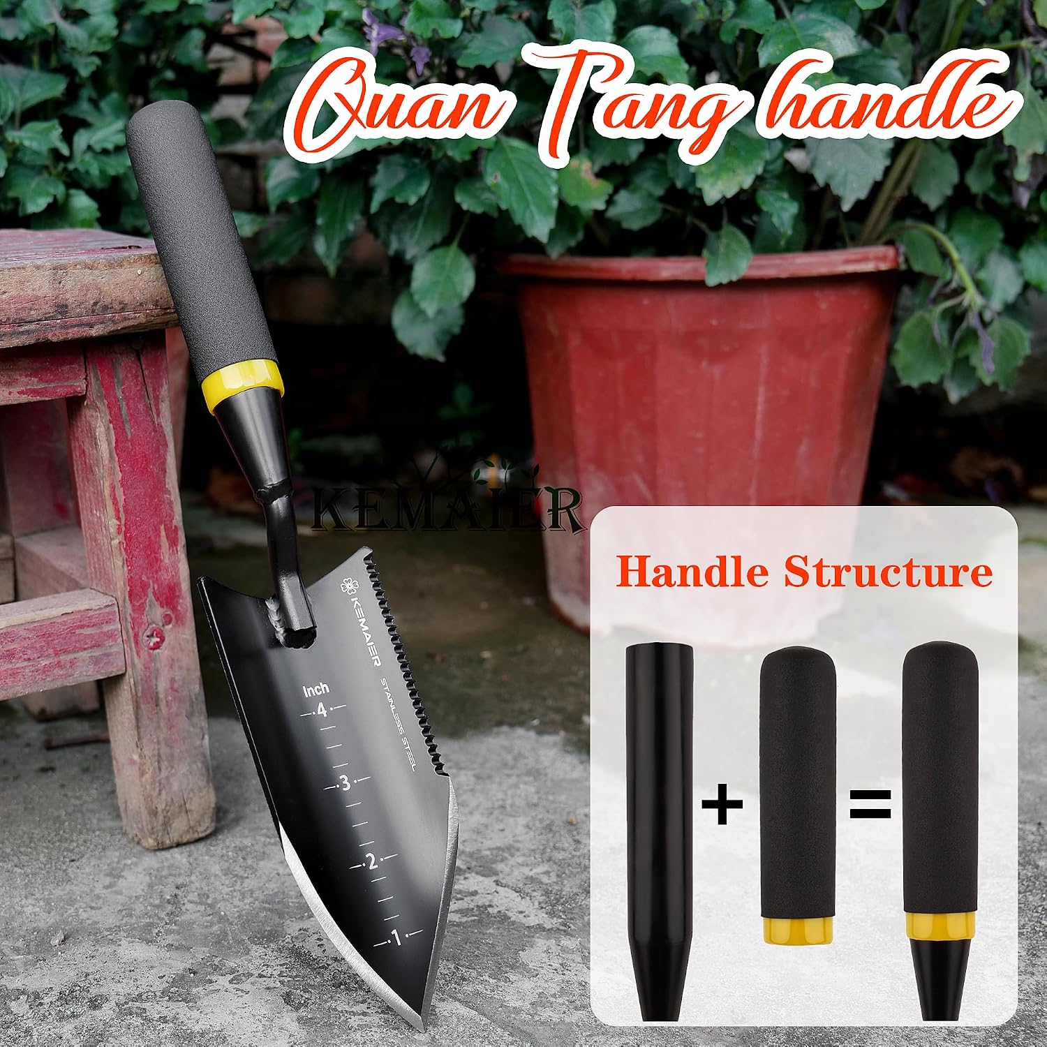 5-Piece Heavy-Duty Stainless Steel Garden Tool Set