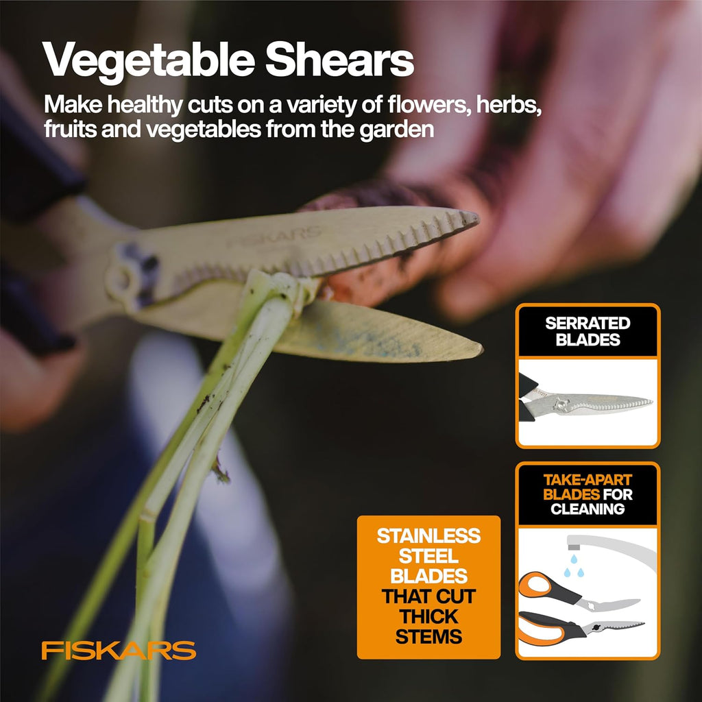 6-Piece Vegetable Gardening Essentials Tool Set with Garden Shears