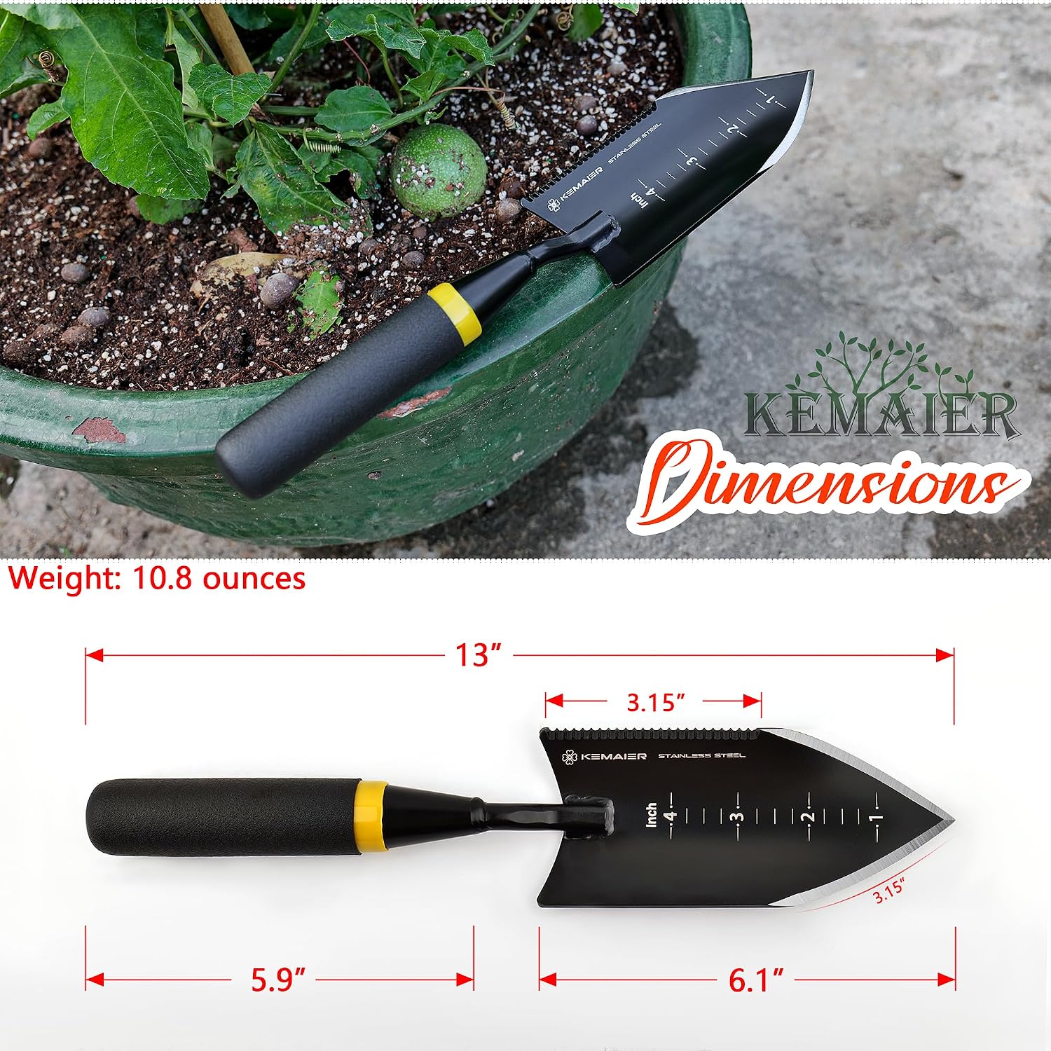 5-Piece Heavy-Duty Stainless Steel Garden Tool Set