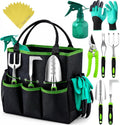 Ensemble d'outils de jardinage robustes avec poignée ergonomique et sac de transport
