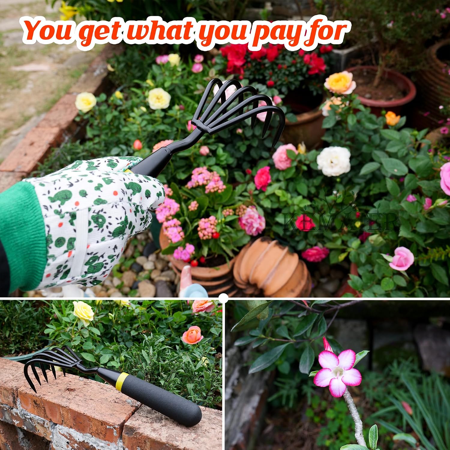 5-Piece Heavy-Duty Stainless Steel Garden Tool Set